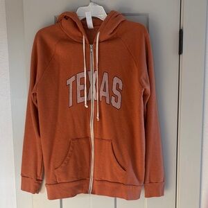 Texas Orange Zip-Up Hoodie